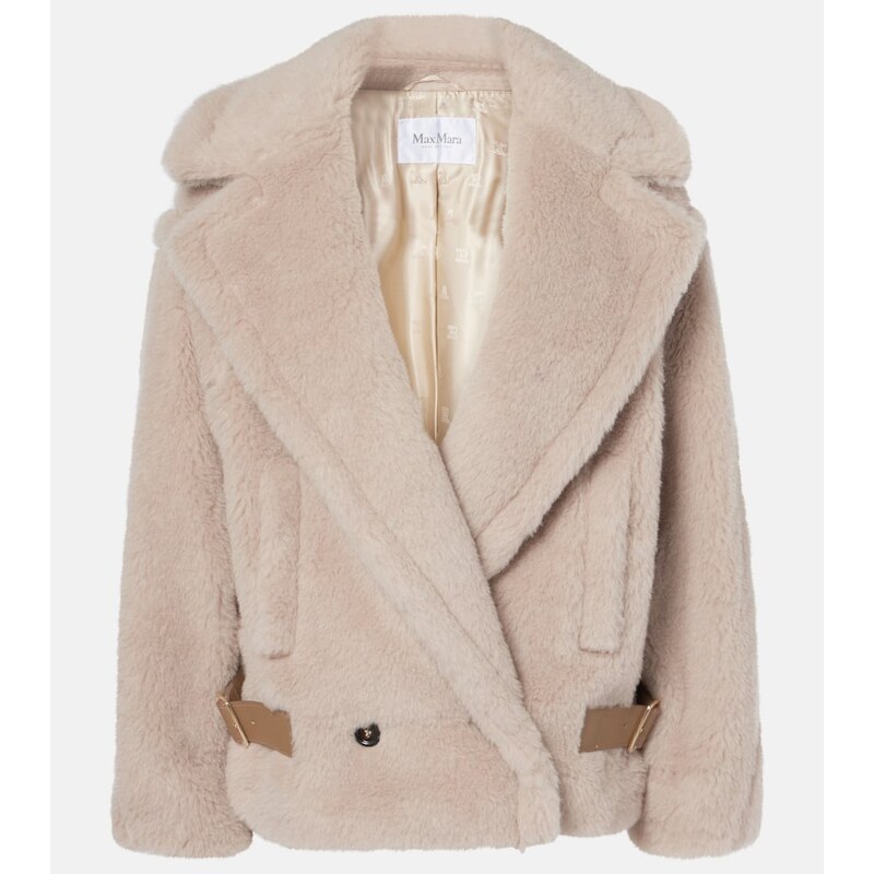 Max Mara Radice alpaca, wool, and silk teddy jacket