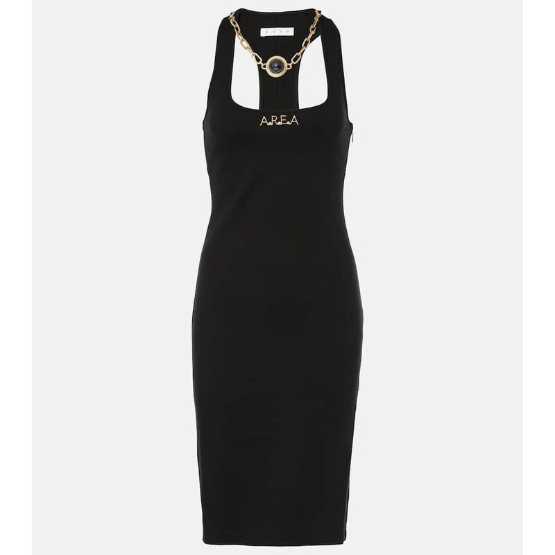 Area Logo chain-detail midi dress