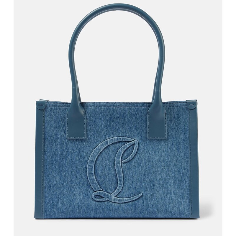 Christian Louboutin By My Side E/W Large denim tote bag
