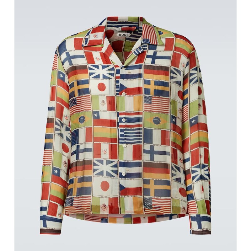 Bode International printed silk shirt