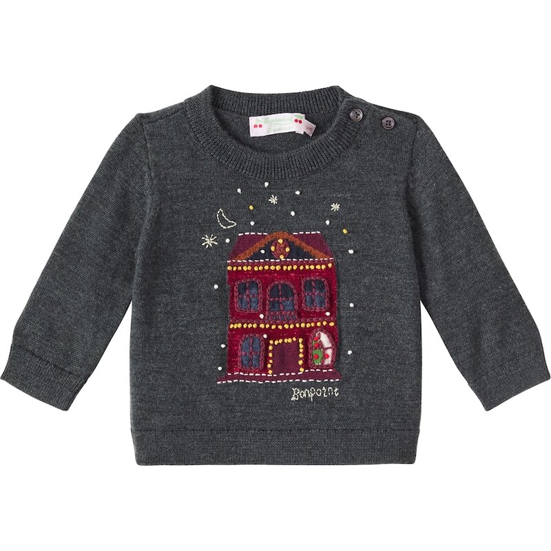 Bonpoint Baby Almire embroidered wool sweater