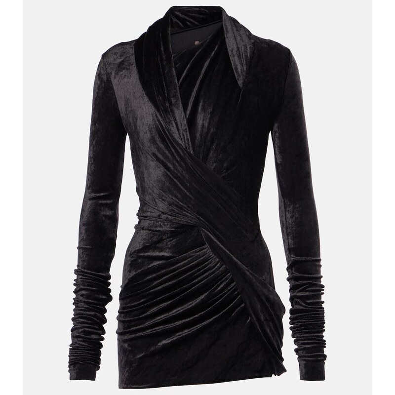 Rick Owens Magnetic draped velvet top