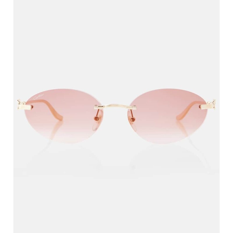 Cartier Eyewear Collection PanthÃ¨re de Cartier oval sunglasses