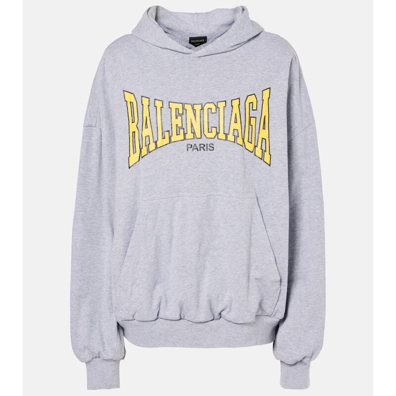 Balenciaga Logo cotton jersey hoodie