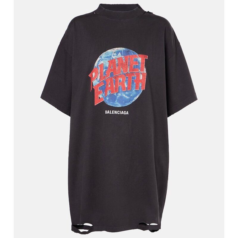 Balenciaga Planet Earth cotton jersey T-shirt