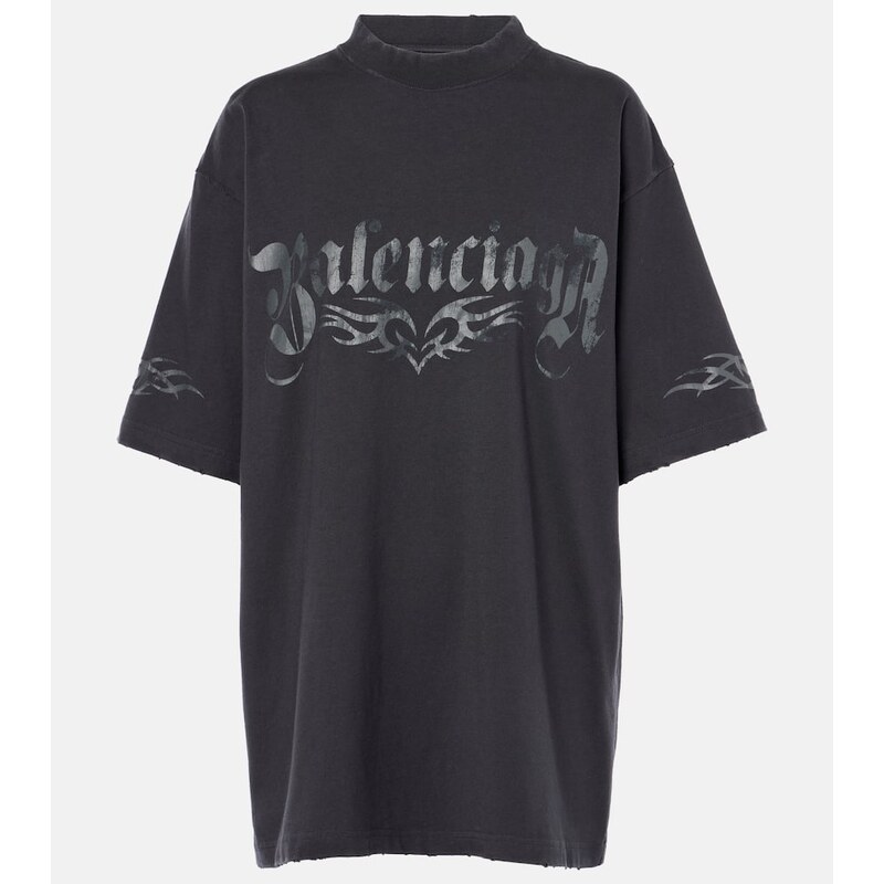 Balenciaga Logo oversized cotton jersey T-shirt