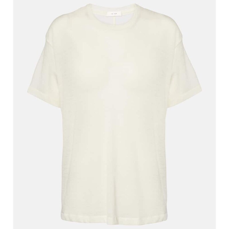 The Row Lila cashmere jersey top