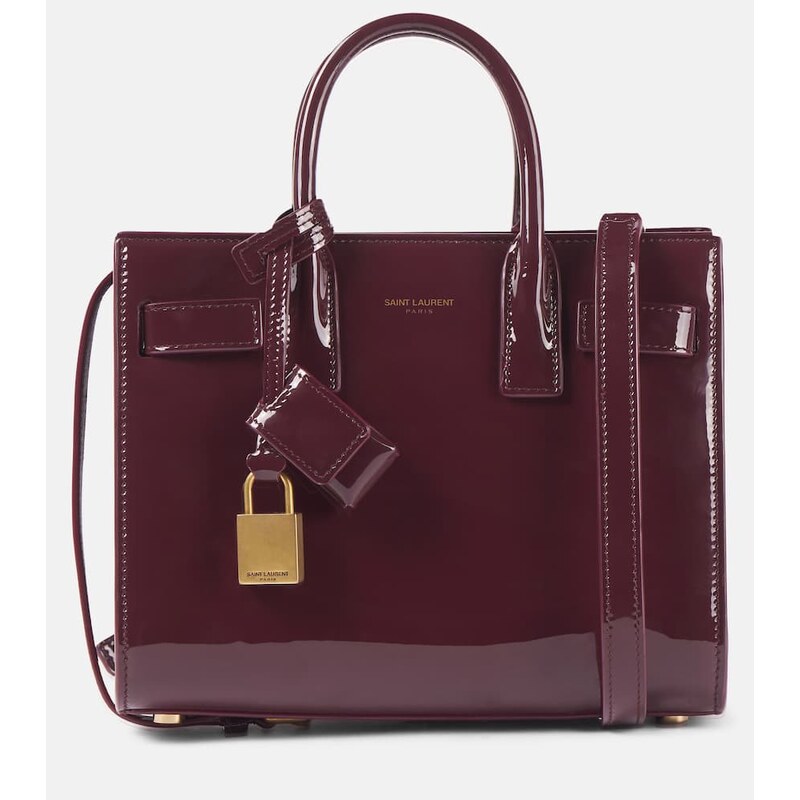 Saint Laurent Sac De Jour Nano patent leather tote bag