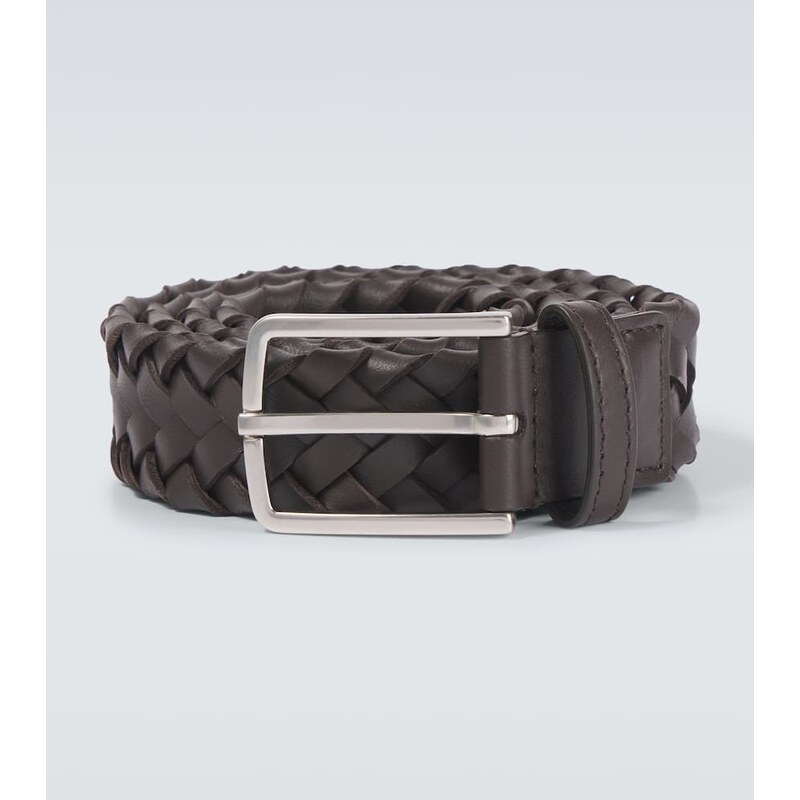 Bottega Veneta Intreccio Cabat leather belt