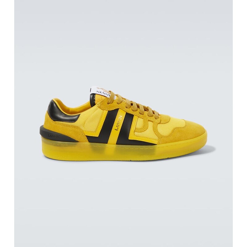 Lanvin Clay leather-trimmed sneakers