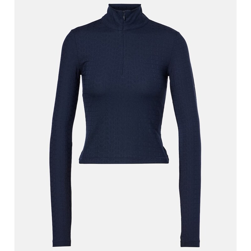 Tory Sport Cropped jacquard top