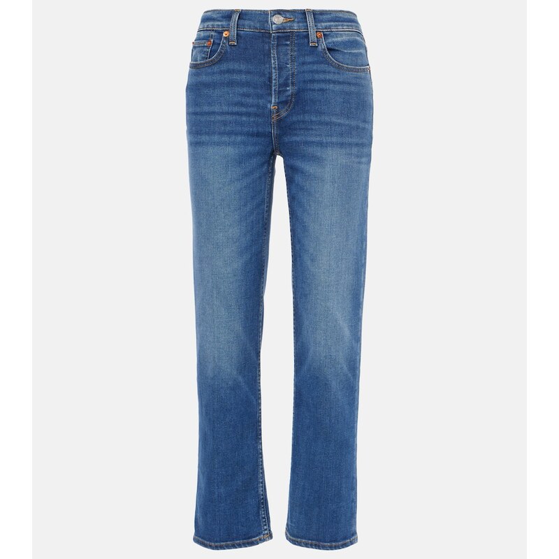 Re/Done Stove Pipe mid-rise straight jeans