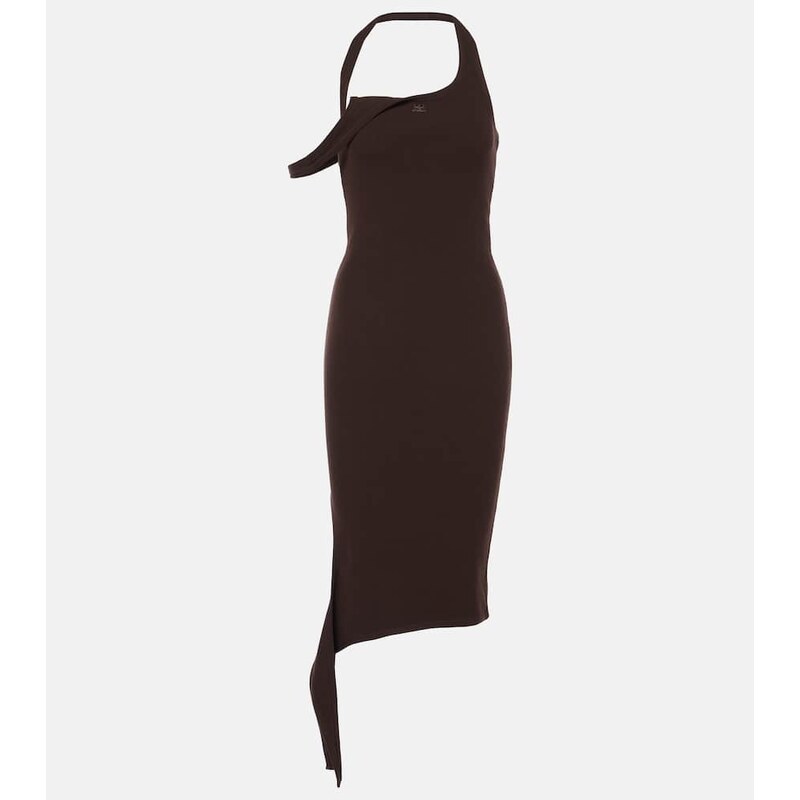 Courrèges Undressed ribbed-knit midi dress