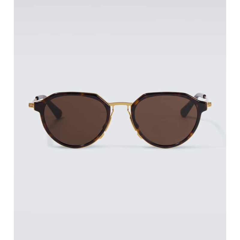 Bottega Veneta Thin Triangle round sunglasses
