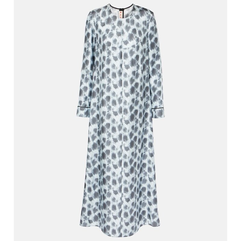 Marni Printed silk maxi dress