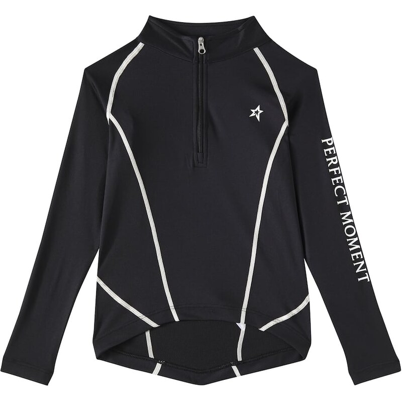 Perfect Moment Kids Logo jersey half-zip top