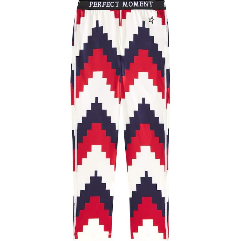 Perfect Moment Kids Logo chevron jersey leggings