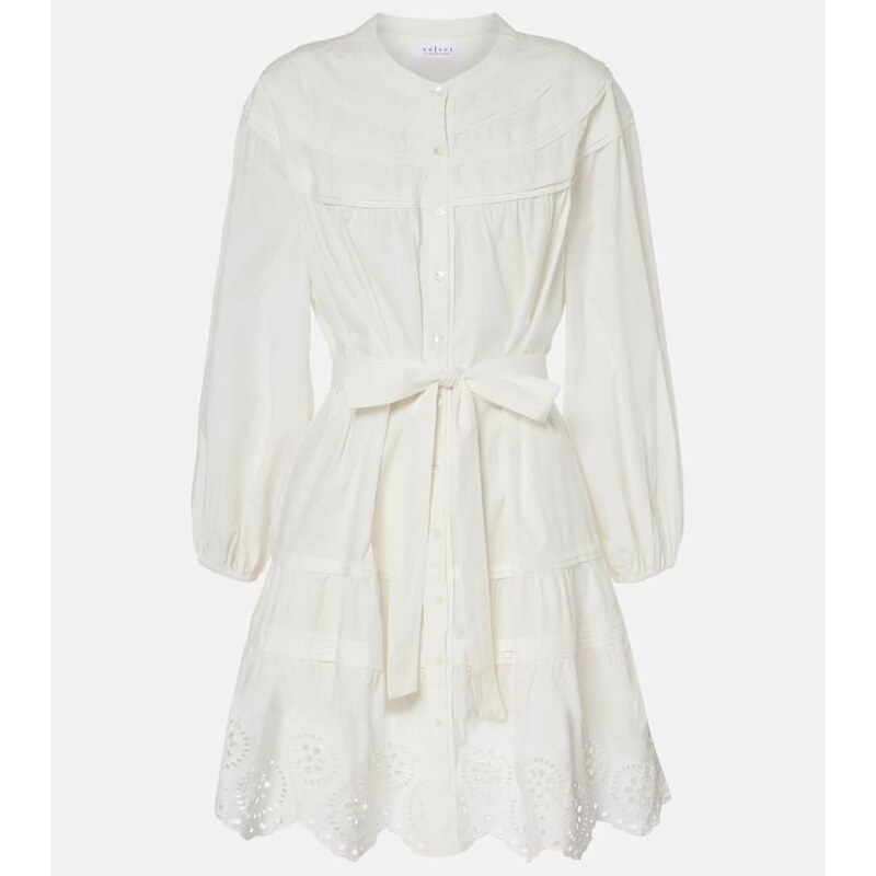 Velvet Barb broderie anglaise cotton minidress