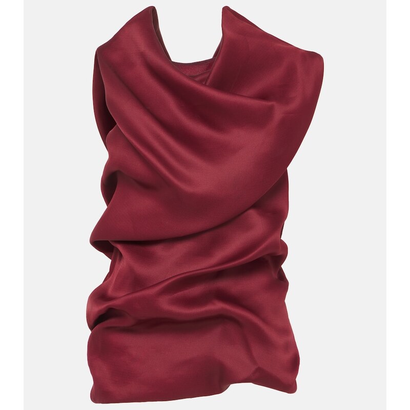 Khaite Luola draped silk top