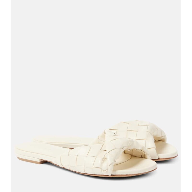 Bottega Veneta Blink Intrecciato leather slides