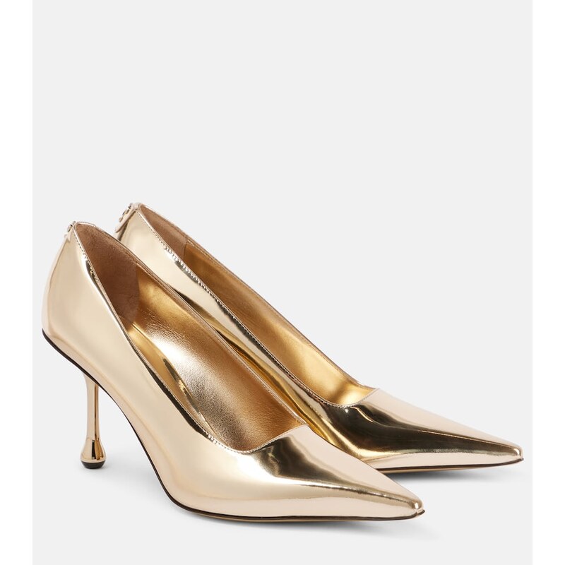 Jimmy Choo Ixia 80 mirrored leather pumps