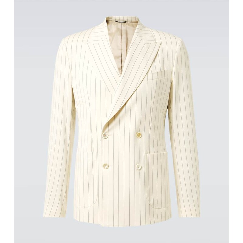 Dolce&Gabbana Striped cotton-blend blazer