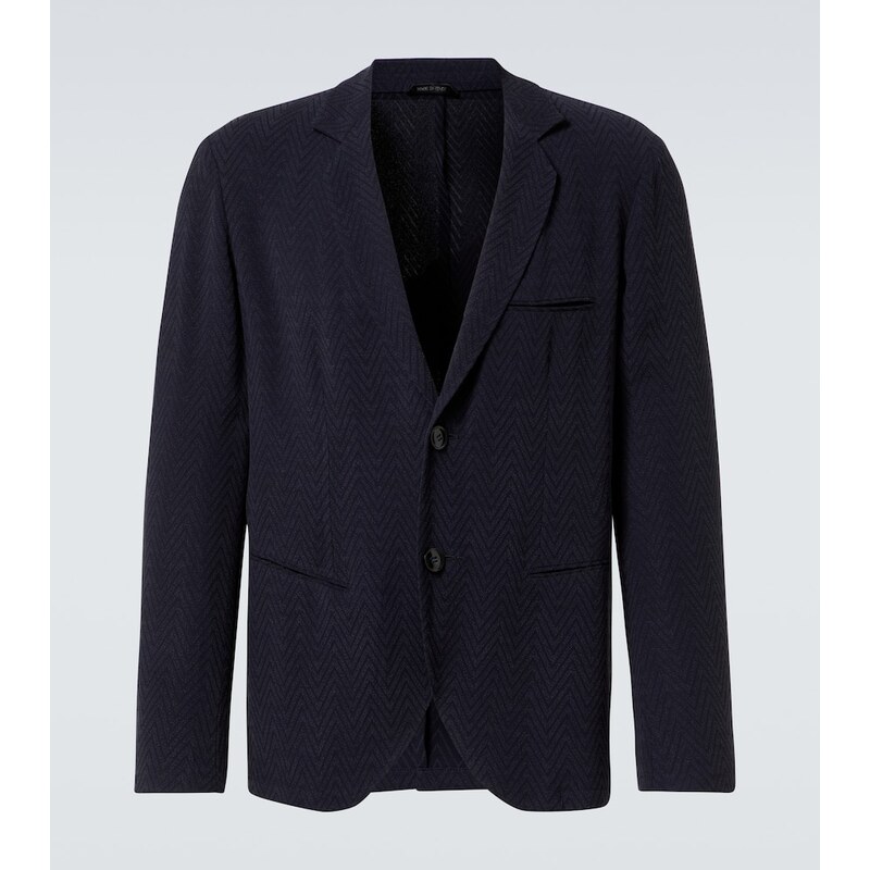 Giorgio Armani Chevron jacquard blazer