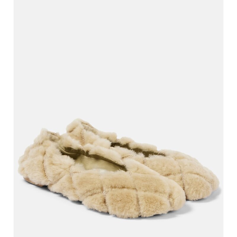 Burberry Baby quilted shearling ballet flats