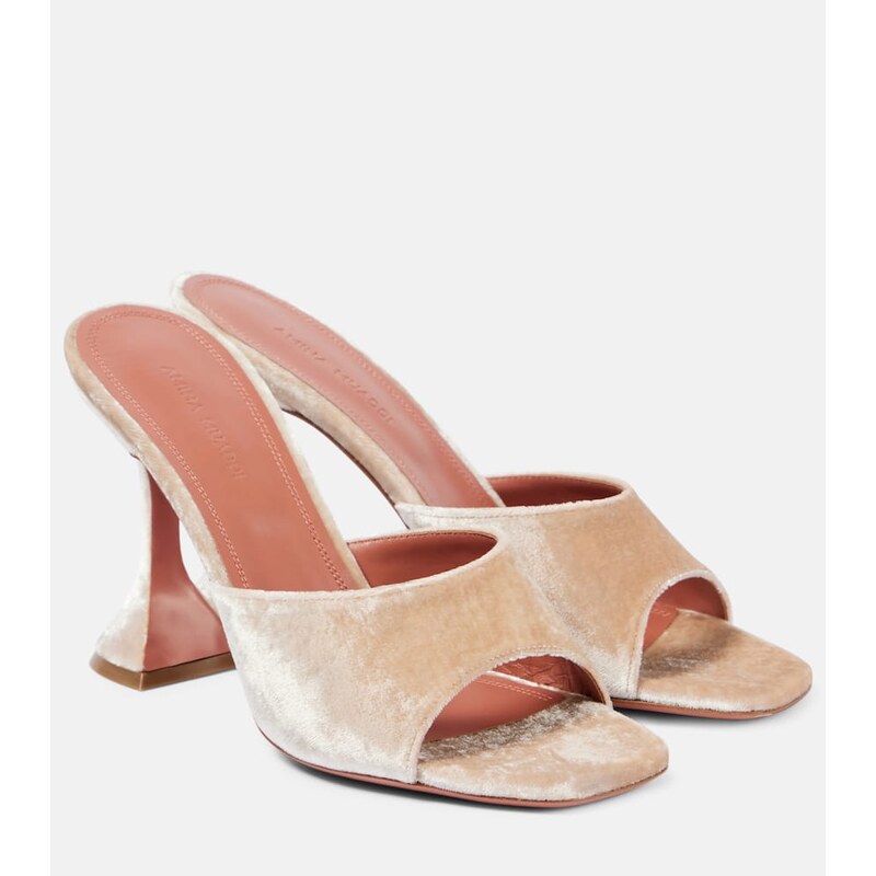 Amina Muaddi Lupita 95 velvet mules