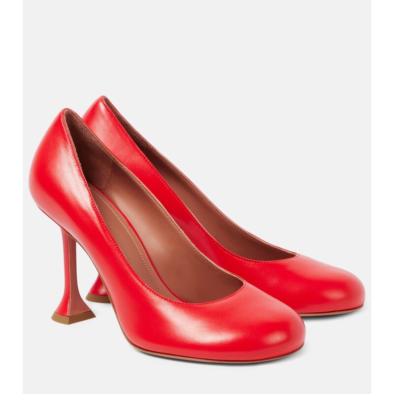 Amina Muaddi Iris 95 leather pumps