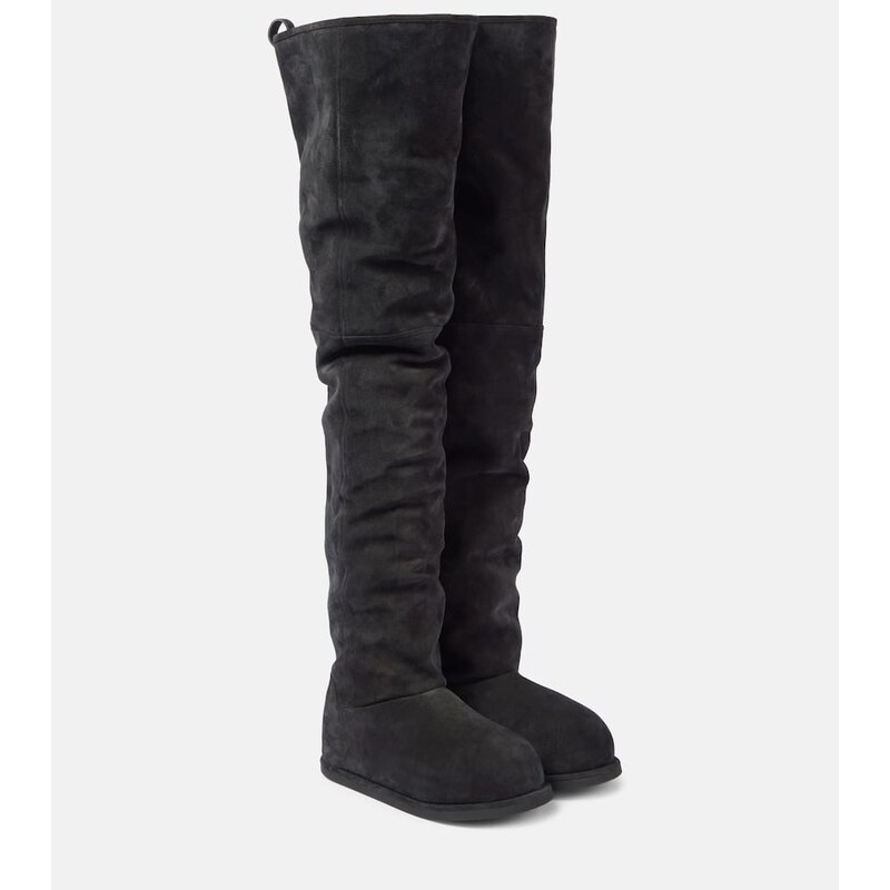 Amina Muaddi Heidi 15 leather over-the-knee-boots