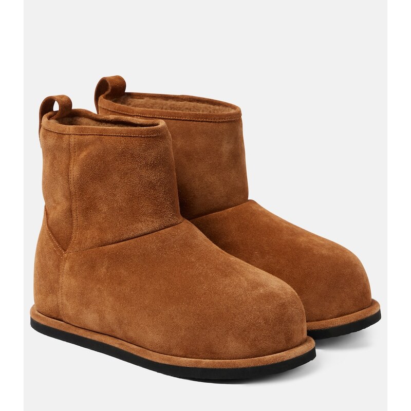 Amina Muaddi Heidi shearling-lined suede ankle boots