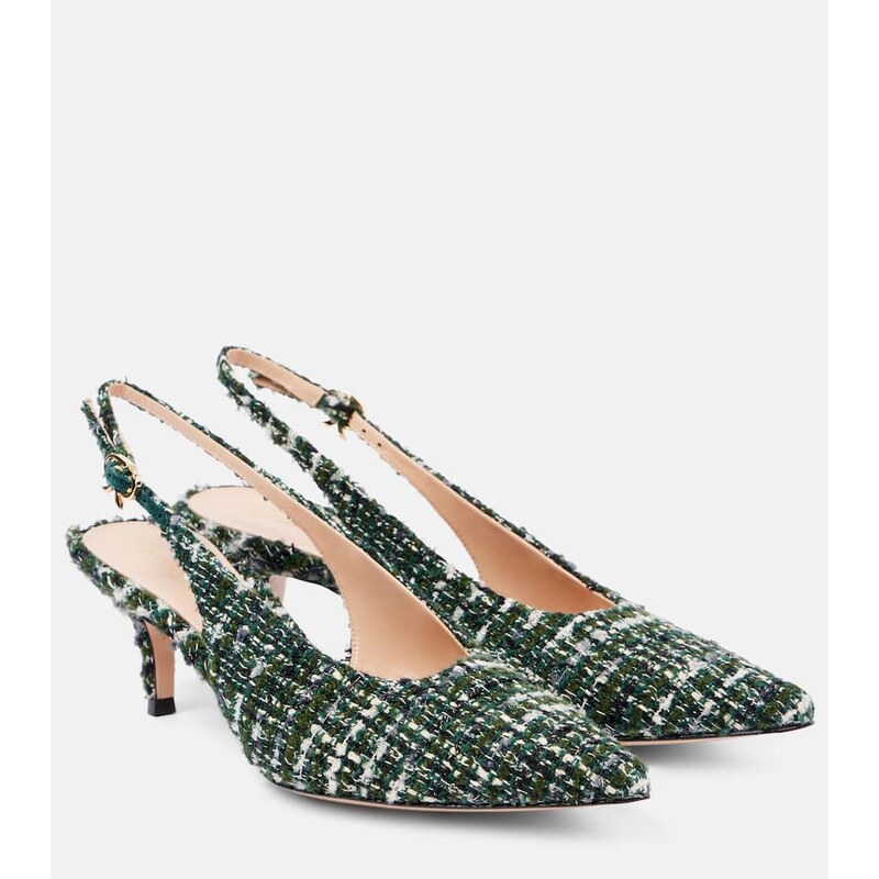 Gianvito Rossi 55 bouclÃ slingback pumps