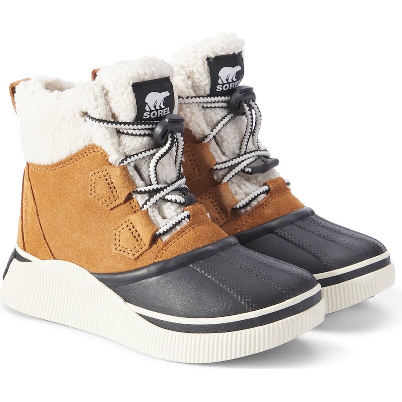 Sorel Kids Out N About IV Chillz leather snow boots