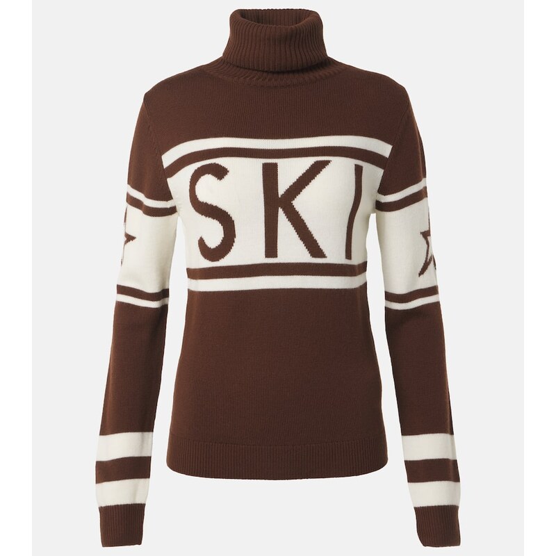 Perfect Moment Schild intarsia wool turtleneck sweater