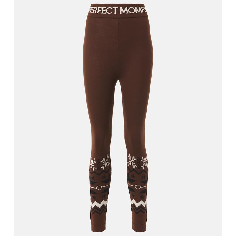 Perfect Moment Nordic intarsia high-rise wool leggings