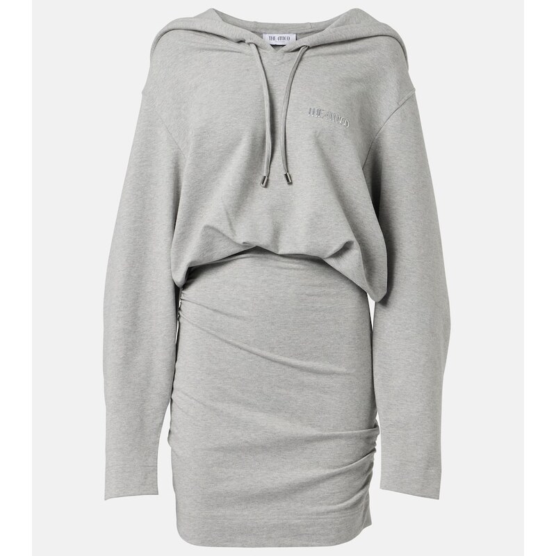 The Attico Cotton-blend jersey sweatshirt dress