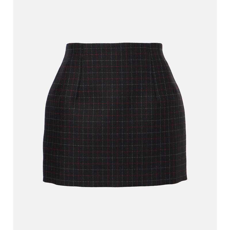 Wardrobe.NYC Checked wool miniskirt
