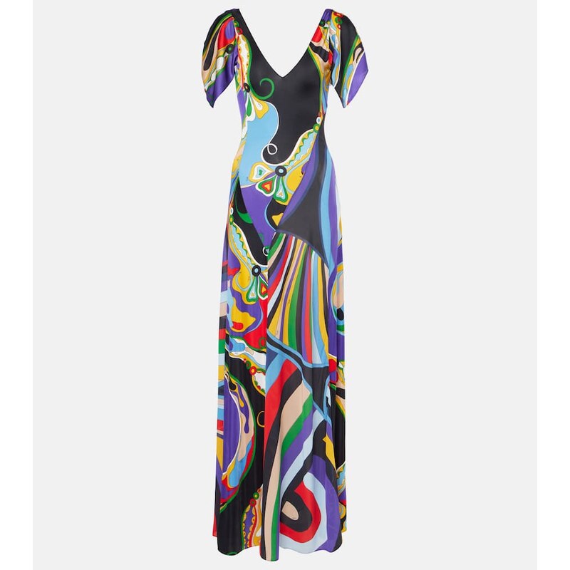 Pucci Orchidee and Iride jersey gown