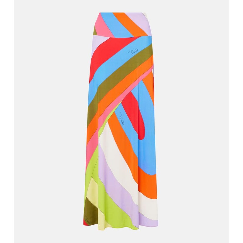 Pucci Iride jersey satin maxi skirt