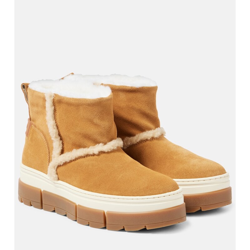 Bogner Shearling-lined suede ankle boots