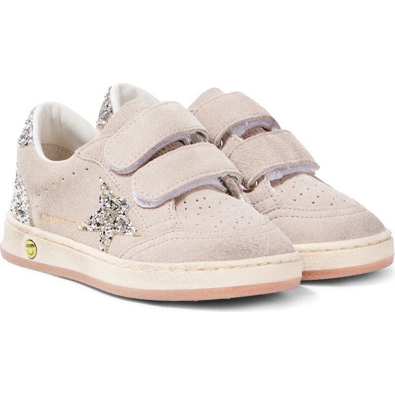 Golden Goose Kids Ball Star glitter suede sneakers
