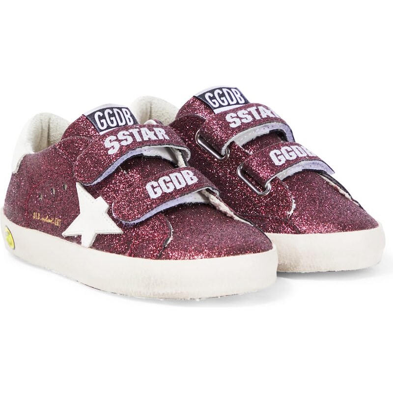 Golden Goose Kids Old School glitter leather sneakers