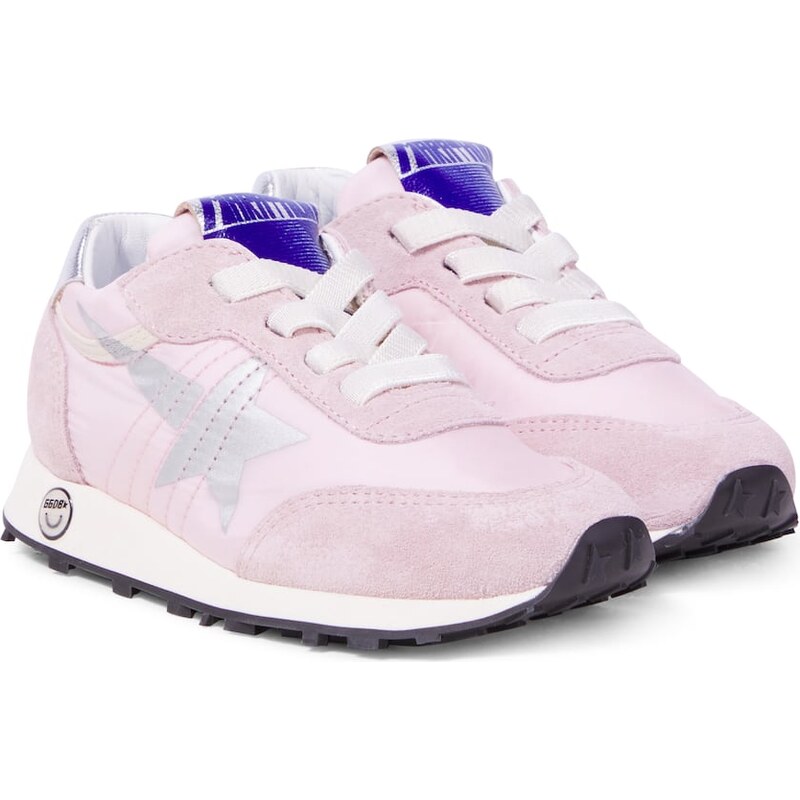 Golden Goose Kids Marathon suede-trimmed sneakers