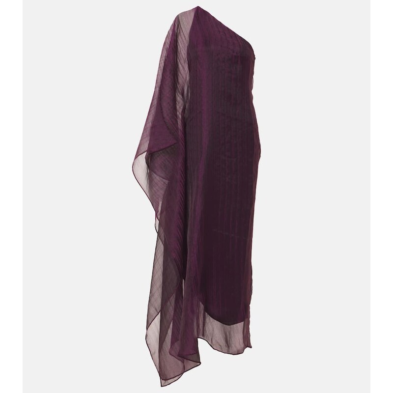 Taller Marmo Betsy one-shoulder cady gown
