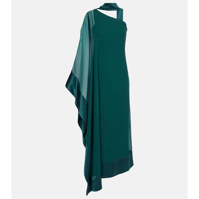 Taller Marmo Betsy Spirito one-shoulder silk maxi dress