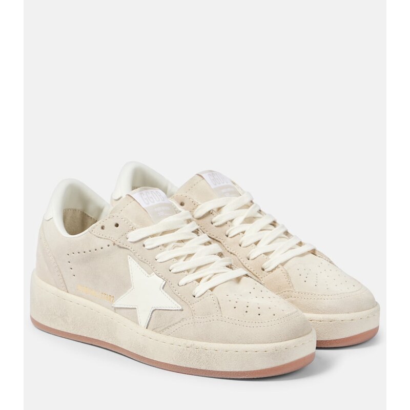 Golden Goose Ball Star 2 leather-trimmed suede sneakers