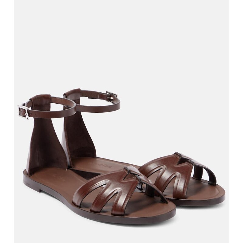 Max Mara Doublefla leather sandals