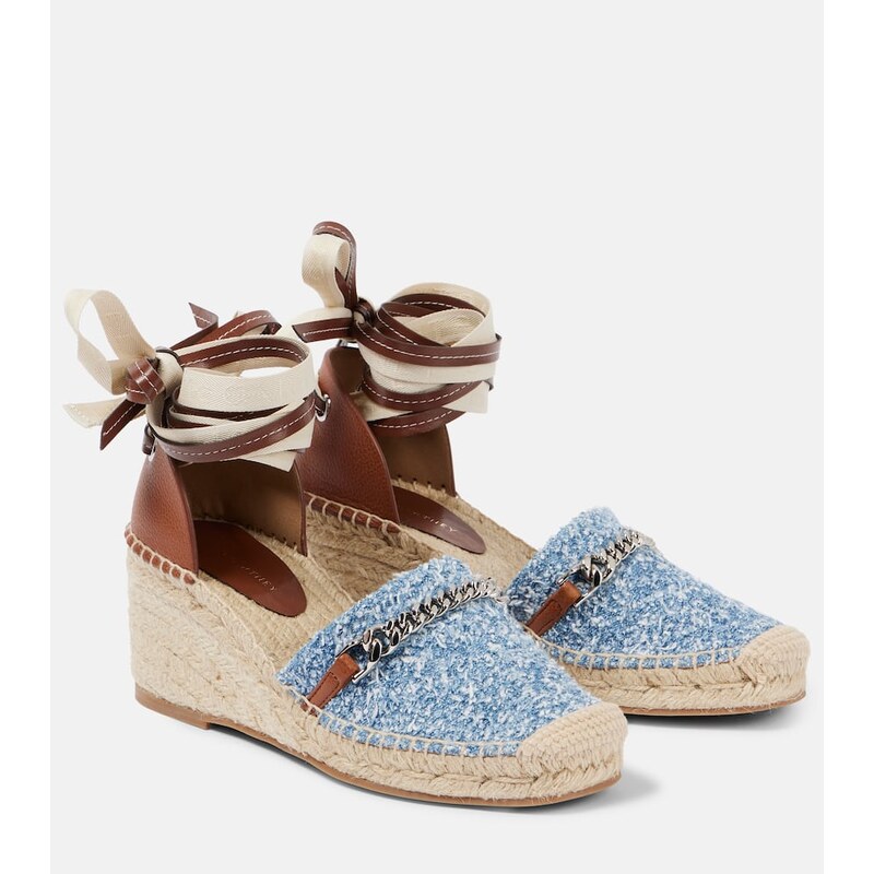 Stella McCartney Gaia denim bouclÃ espadrilles