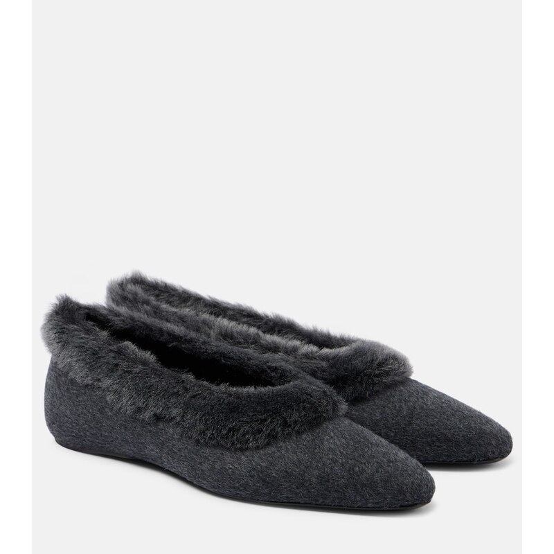 Toteme Shearling-lined ballet flats
